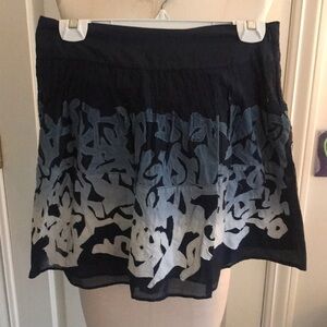 Super cute blue and cream skirt.